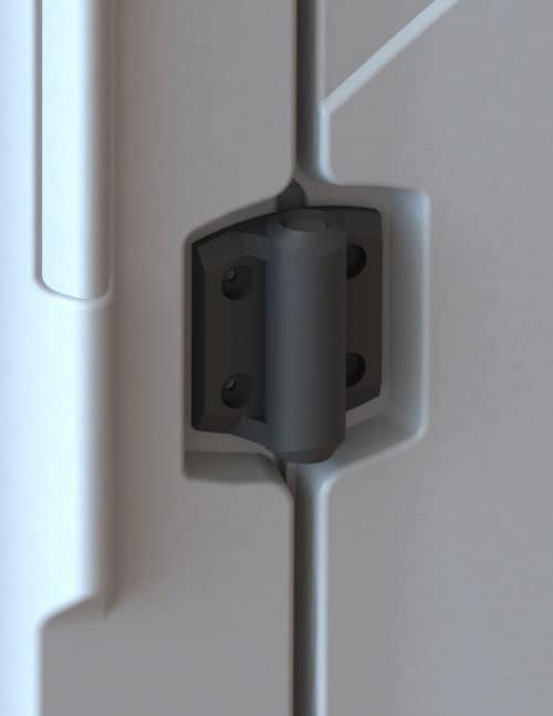 polyportables axxis grey portable toilet self closing door hinge