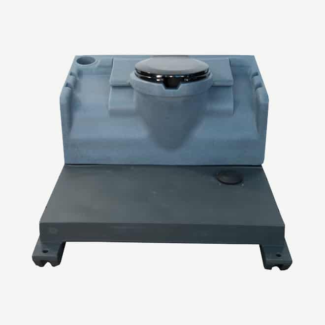 polyportables foot pump flush tank for portable toilet