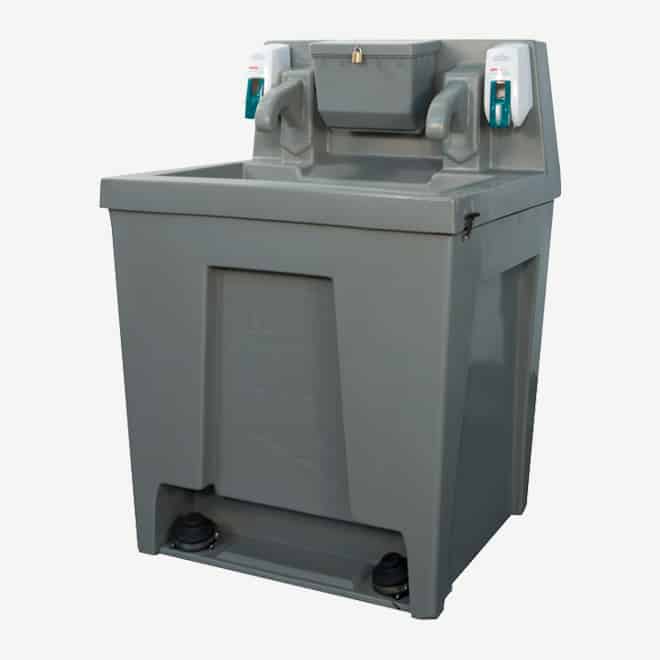 polyportables super twin hand wash station perspective view