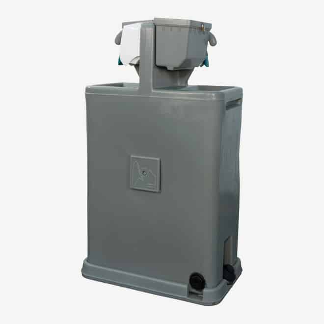 polyportables tag along hand wash station perspective view